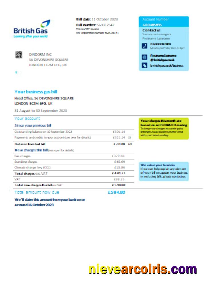 British gas utility business bill